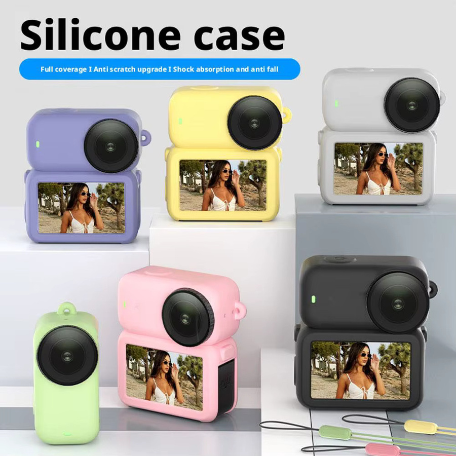 Silikon Schutzhülle mit Objektivabdeckung für DJI OSMO Nano in Gelb - Bild 2