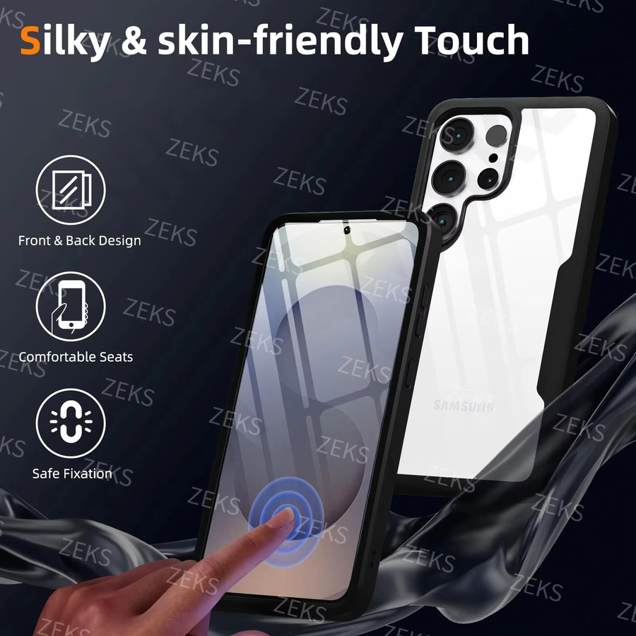 Fundas 360 Grad Ganzkörper-Schutzhülle mit Displayschutzfolie für Samsung Galaxy S26 Ultra S25 S24 S23 S22 S21 Plus 5G in Schwarz - Bild 2