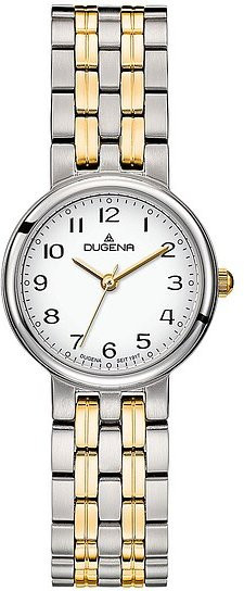 Dugena Damenuhr, Quarz, Edelstahl, Bicolor, Weiß, 3 ATM - Bild 1