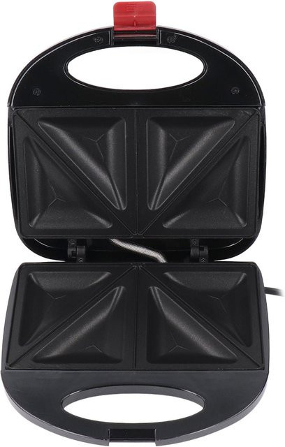 Koogeelife Elektrischer Sandwichmaker mit 750W Leistung, Antihaftbeschichtet, Schwarz - Bild 1