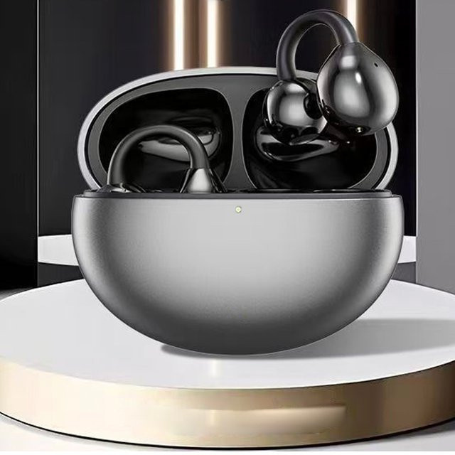 UYUXIO OWS Kabellose Clip-on-Ohrhörer mit Bluetooth 5.4, Offenes Ohr Design für Sport, Schwarz - Bild 1