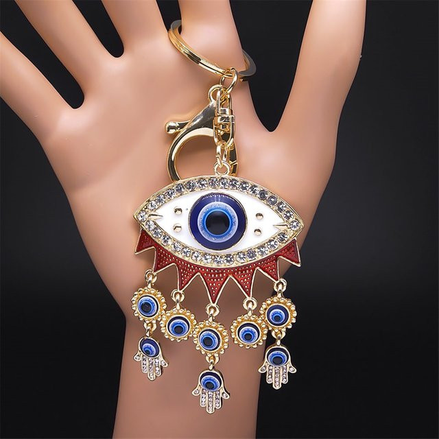 AFAWA Hamsa-Hand-Anhänger, Metall, Gold, Unisex - Bild 1