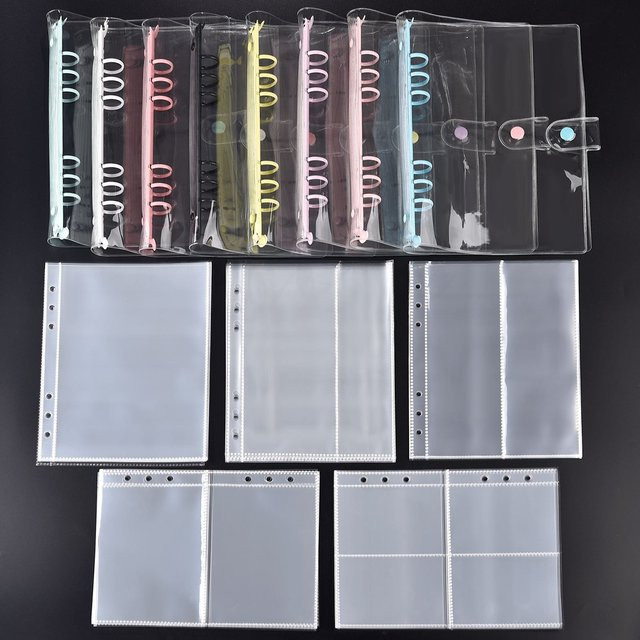 Transparente A5 6-Loch Aufbewahrungstasche aus Kunststoff für Scrapbooking und Briefmarken Organizer - Bild 1