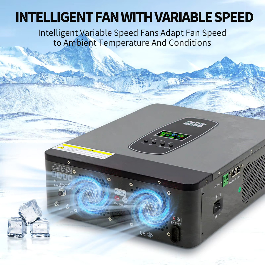 DATOUBOSS 3000 W reiner Sinus-Wechselrichter mit integriertem MPPT-Solarladeregler, 24 V zu 230 V, für Zuhause und Wohnmobil - Bild 5
