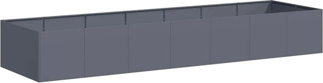vidaXL Pflanzgefäß aus Stahl in Anthrazit, Hochbeet für den Garten B: 280 cm, T: 80 cm, H: 40 cm - Bild 1