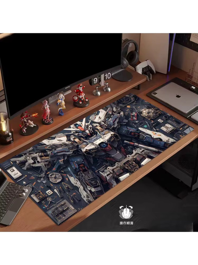 Bandai Gundam Mauspad aus Leder mit Cartoon HD-Druck, rutschfeste Gaming-Matte für Computer und Laptop, Multicolour - Bild 2