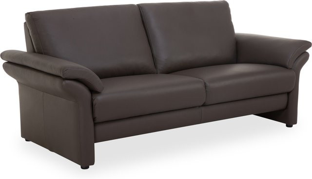 3 Sitzer Sofa SAALSTADT von Rolf Weber aus Leder in Braun/Taupe mit Armlehnen - Bild 1