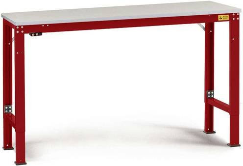 Manuflex LU7118.3003 ESD Universal Arbeitstisch mit Melaminplatte, höhenverstellbar, B/T/H: 200 x 80 x 72,5-102,5 cm - Bild 1