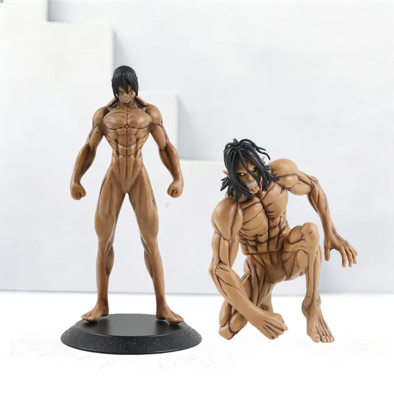 Bandai Attack on Titan Actionfigur Eren Jaeger und Levi Giant Version in Mehrfarbig aus Kunststoff - Bild 2