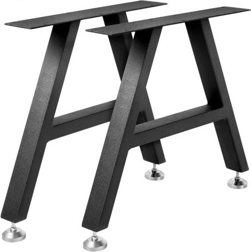 VEVOR Tischbeine aus Stahl in A-Form, Set mit 2 Stück, Schwarz, B/T: 40,6 x 45,0 cm - Bild 1