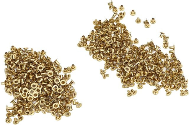 500 Stück GoolRC Hohlnieten aus Messing in Beige und Gold für DIY-Bekleidungsnieten - Bild 1