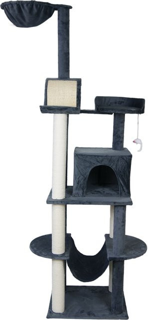 Rohrschneider Katzenbaum Travel Hängematte und Höhle in Beige und Grau - Bild 1
