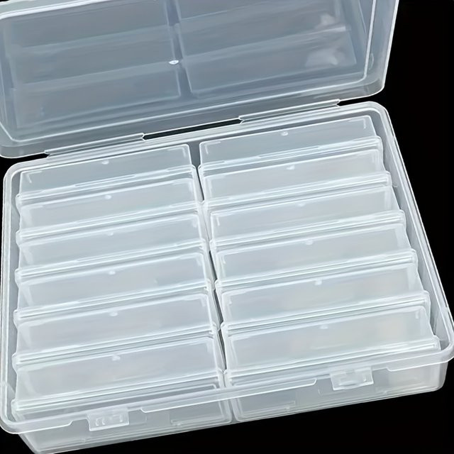 Mehrzweck-Bastelorganizer mit 6 oder 12 Fächern aus Kunststoff, transparent, ideal zur Aufbewahrung von Perlen, Schmuck und Zubehör für Diamantmalerei - Bild 1