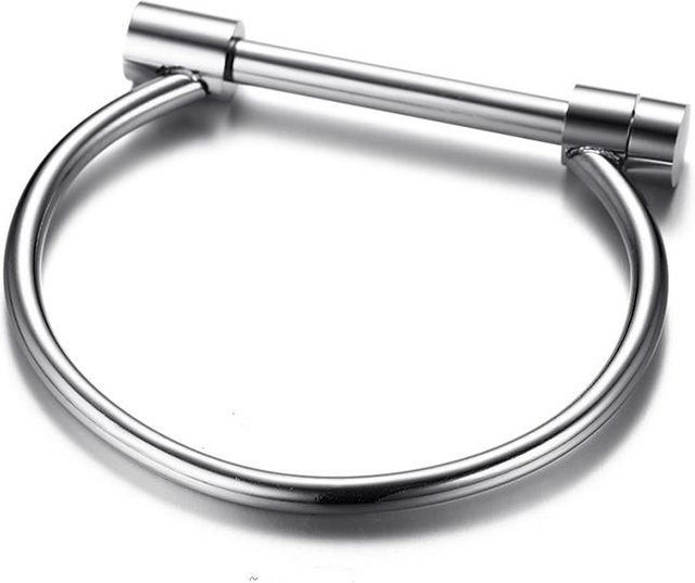 Manschettenarmband Liebe Schraube, Edelstahl, Silber, Damen - Bild 1