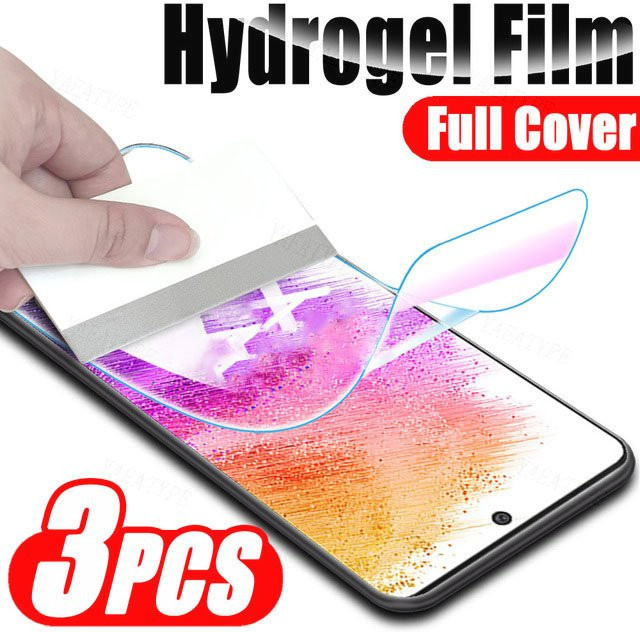 3 Stück Hydrogel-Displayschutzfolie für Samsung Galaxy A54 A55 A53 A34 A16 A15 5G transparent - Bild 1