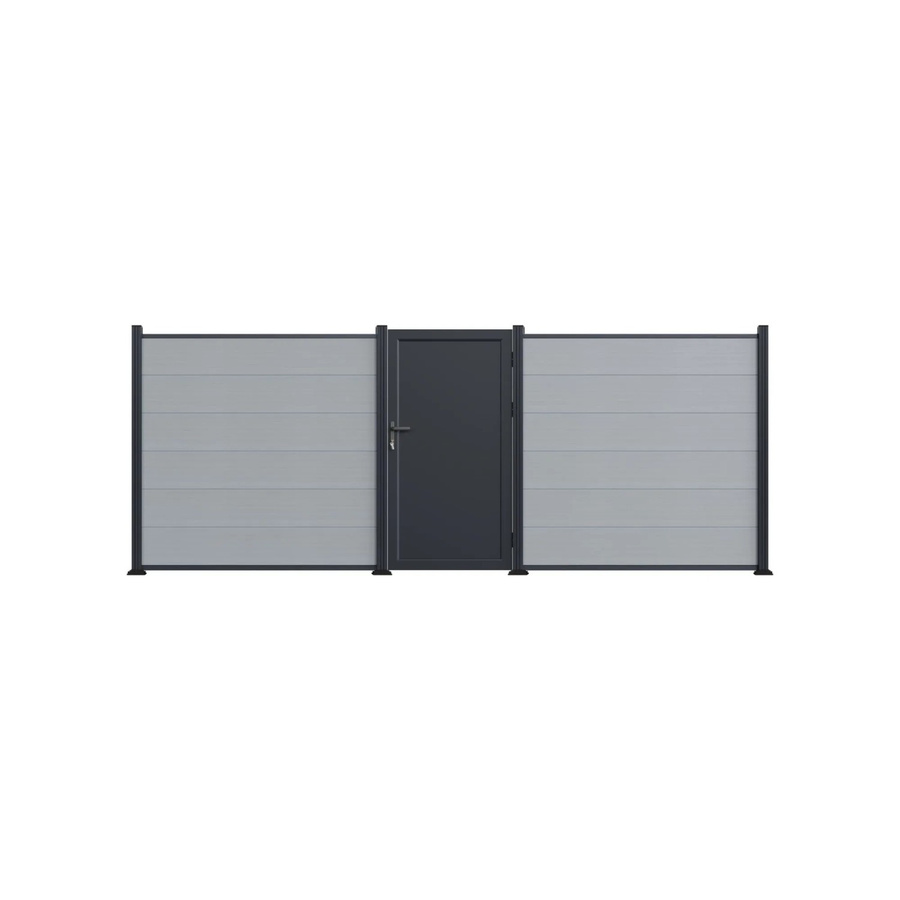 T&J Uni-Einzeltor aus Aluminium in Anthrazit, B: 173 cm, H: 100 cm - Bild 2