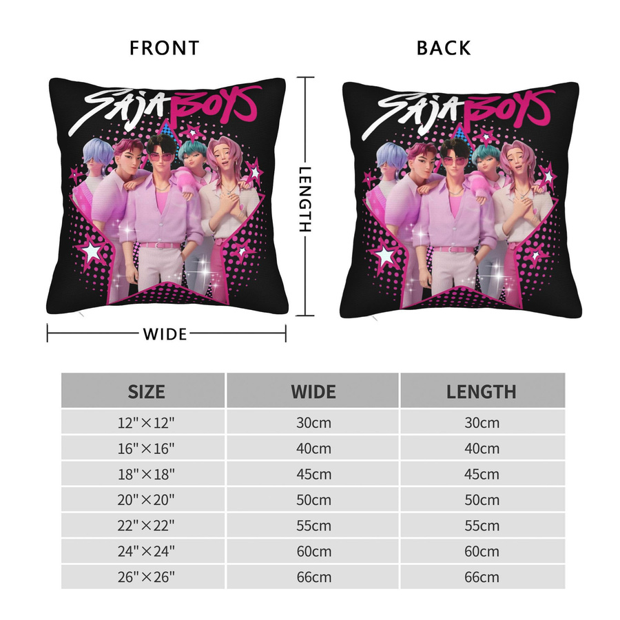 Dekorativer Kissenbezug Saja Boys Kpop Hunters Demons Jinu Abby Mystery von SH Boutique in Weiß, B/B/H: 30 x 30 x 0 cm - Bild 2