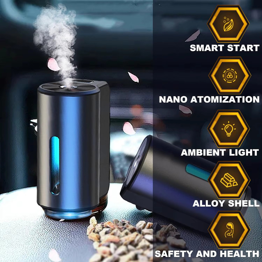 XMSJ Intelligenter Aromadiffusor für das Auto, 3-stufig verstellbarer Lufterfrischer, wiederaufladbares Autozubehör - Bild 2