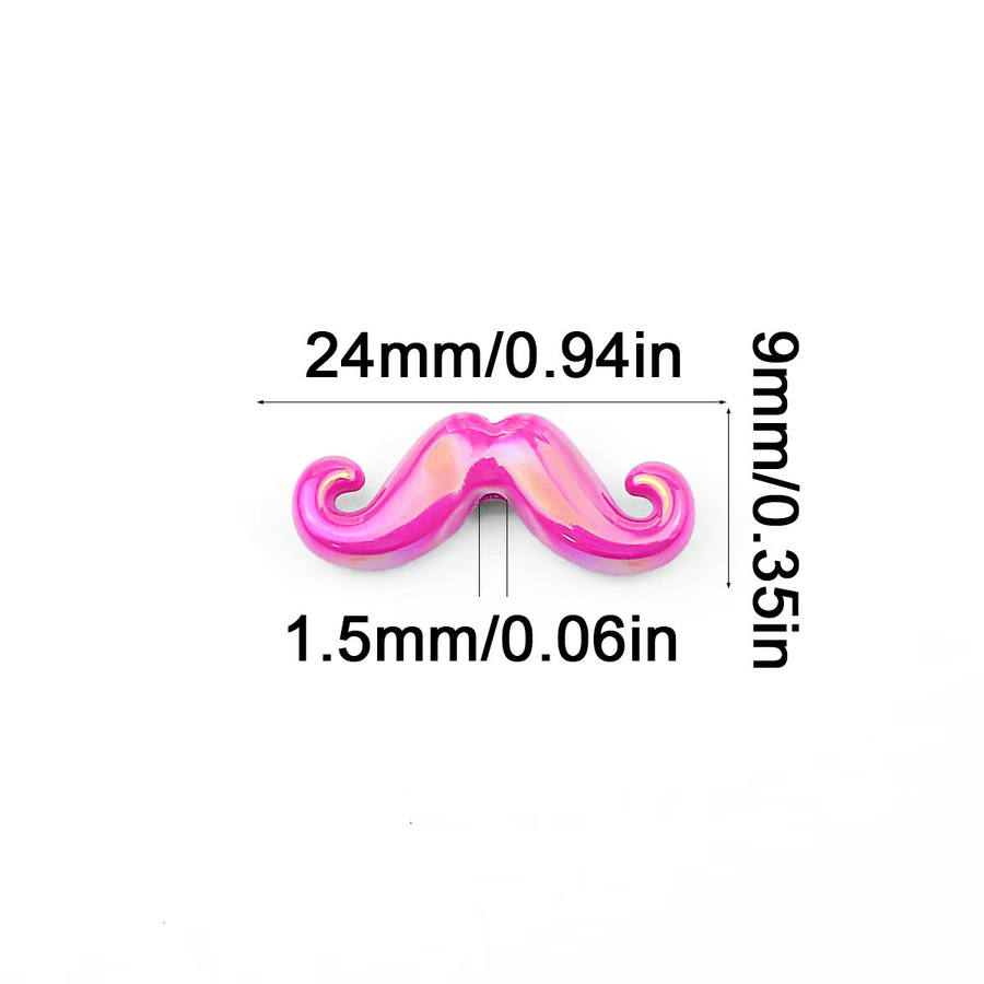 JHNBY Acryl-Perlen, Rosé-Pink, 24 mm, Perlenarmband Zubehör - Bild 2