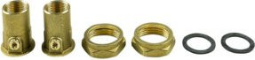 Grundfos Kugelventilsatz aus Messing in Gold, G 1 1/4 / Rp 3/4 mit ÜWM - Bild 1