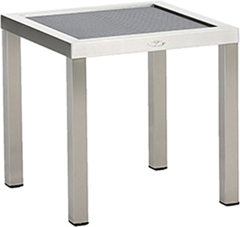 Diamond Garden Madeira Beistelltisch aus Edelstahl und Textilene in Schwarz und Silber