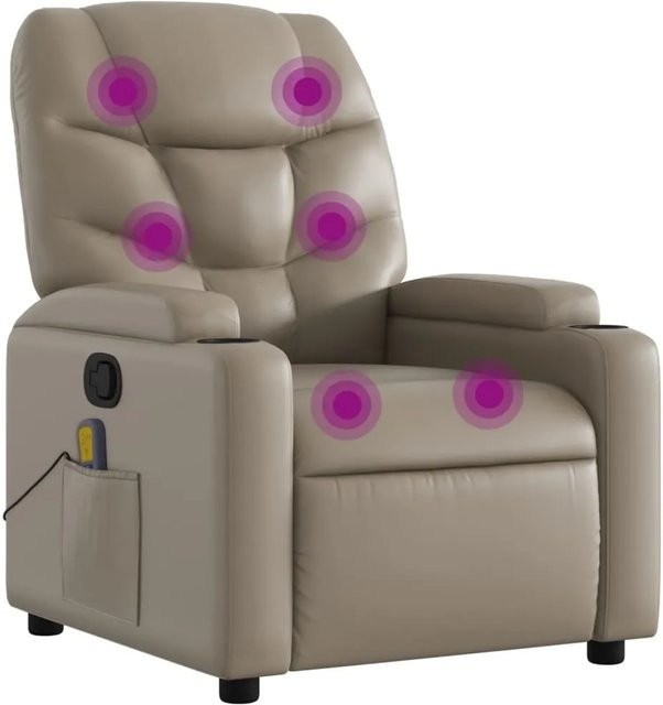 vidaXL Massagesessel Modell 6 in Cappuccino-Braun aus Kunstleder mit Armlehnen - Bild 1