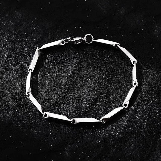 LENNIK Kette Armband, Edelstahl, Silber, Unisex - Bild 1