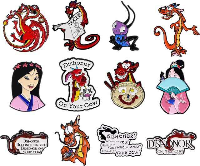 Disney Anstecknadel, Rote Drachen-Emaille, Damen - Bild 1