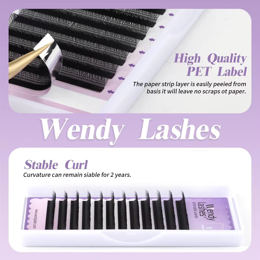 Wendy Lashes W Shaped Bloom Einzelwimpern, Black, Natürlich - Bild 4