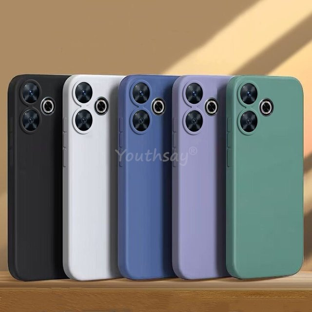 Xiaomi Poco F6 Schutzhülle aus flüssigem Silikon in Rot mit Anti-Drop-Funktion und matter TPU-Oberfläche - Bild 1