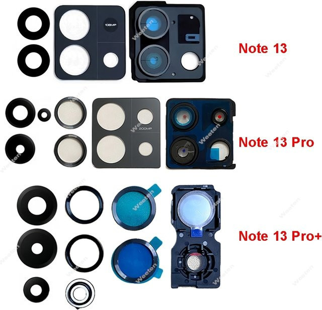 Xiaomi Redmi Note 13 Pro Plus 5G Ersatz Kamera Glas Objektiv Rahmen und Halter - Bild 1