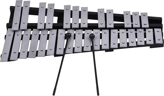 aimo Xylophon, Glockenspiel, Holz Rahmen, Grau - Bild 1