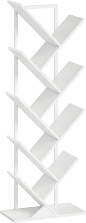 HOMCOM Bücherregal Leiterregal aus Spanplatte und Stahl in Weiß, B/T/H: 24 x 50 x 136 cm