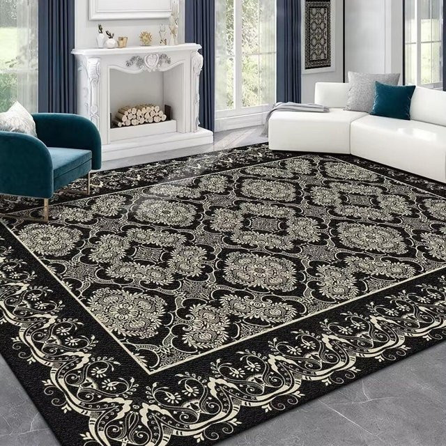 Waschbarer Luxus-Teppich in Kaschmir-Optik für Wohnzimmer und Schlafzimmer, Farbe: Creme/Beige, B/T: 180 x 250 cm - Bild 1