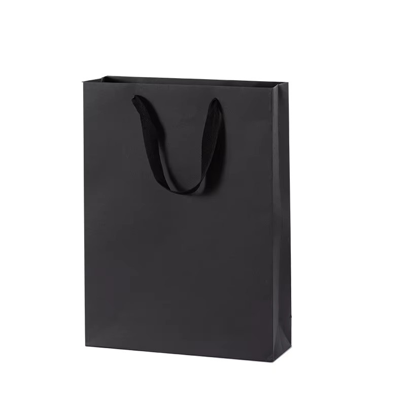 10 Stück schwarze vertikale Geschenktüten aus Papier für Partygeschenke und Hochzeiten - Bild 4