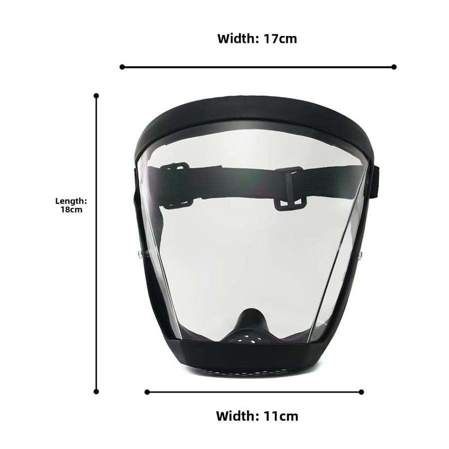 QHSPE Vollgesichtsschutzbrille HD in Transparent mit Antibeschlag- und Staubschutz - Bild 3