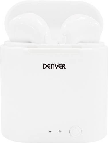 Denver TWE-36 True Wireless In-Ear Kopfhörer Bluetooth Stereo Weiß mit Ladecase - Bild 1