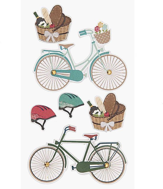 Rico Design Paper Poetry 3D Sticker Fahrradtour - Bild 1