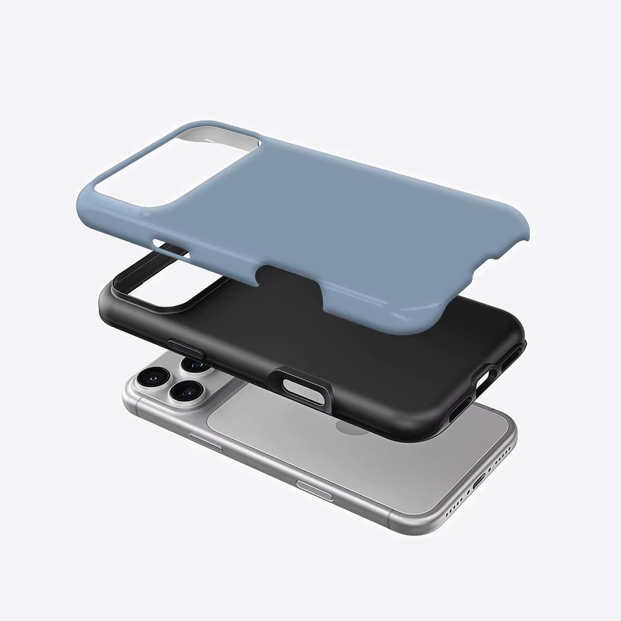 Aurea Case Matte Bumper MagSafe kompatible stoßfeste iPhone Hülle aus hartem PC in Hellblau - Bild 2