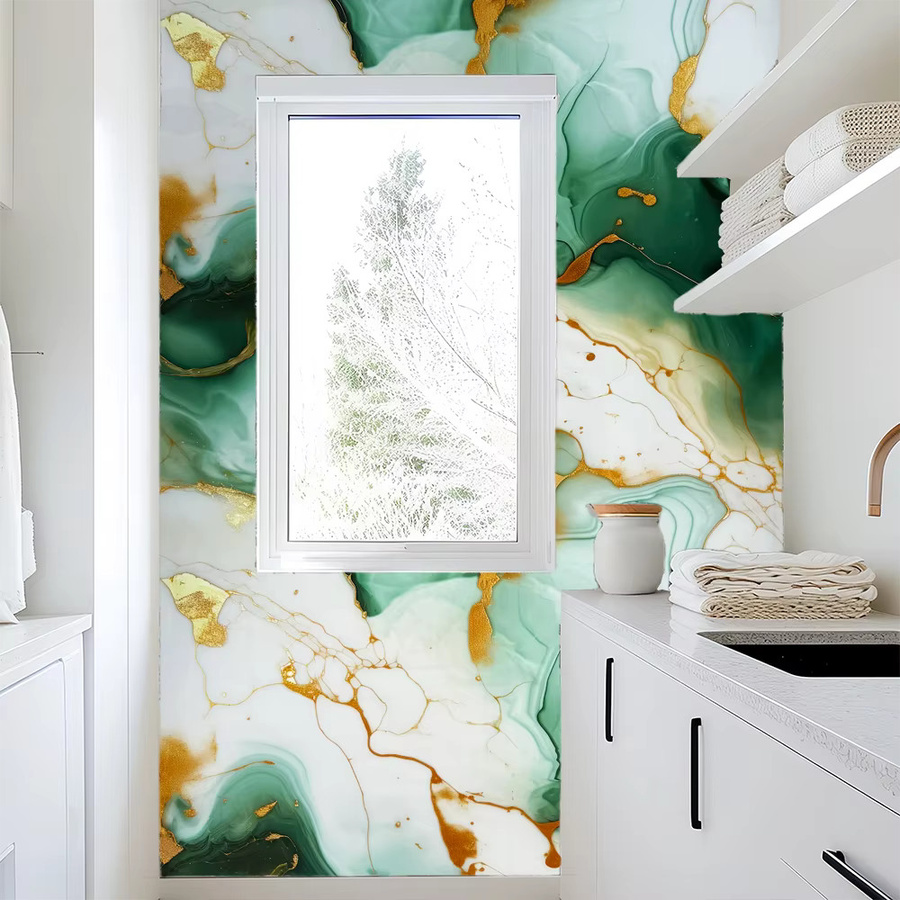 TTOKKONG WALLPAPER Selbstklebende Metallic-Tapete in abstrakter Optik, wasserfeste und luxuriöse Wandgestaltung für die Küche - Bild 3