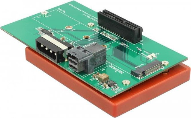 Delock 63952 U.2 SFF-8643 Adapter auf PCIe x4 oder M.2 Key M Slot mit Befestigungsplatte - Bild 2