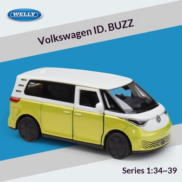 WELLY Volkswagen ID. Buzz, Pull-Back Modell, 1:36, aus Druckgusslegierung - Bild 1