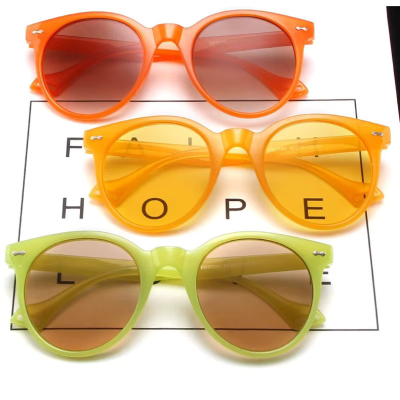 Samjune Sonnenbrille, Rund, Vollrand, Schwarz, Unisex, Kunststoff - Bild 3