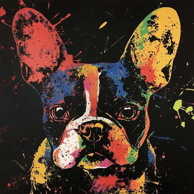 Art Universe Glasbild Coloured Bully Modernes Motiv in Multicolor, B/H: 80 x 80 cm - Bild 1