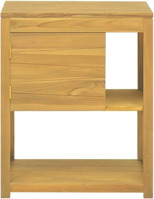 vidaXL Badschrank aus Teak-Massivholz in Braun, B/T/H: 60 x 40 x 75 cm - Bild 1
