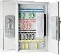 WEDO Schlüsselschrank mit Elektroschloss für 32 Schlüssel in Lichtgrau aus Stahlblech mit Sicherheits-Zahlencode und Standardschloss - Bild 1