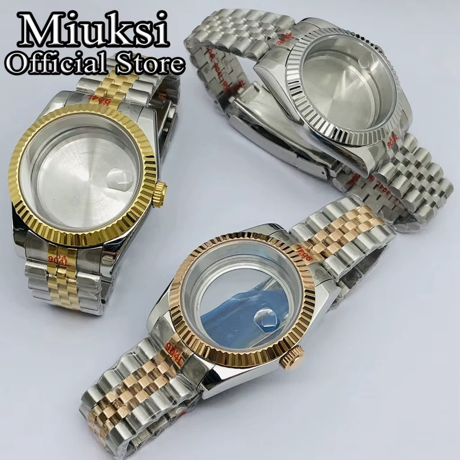 Miuksi Uhrengehäuse Edelstahl, silber, Saphir, Unisex - Bild 2