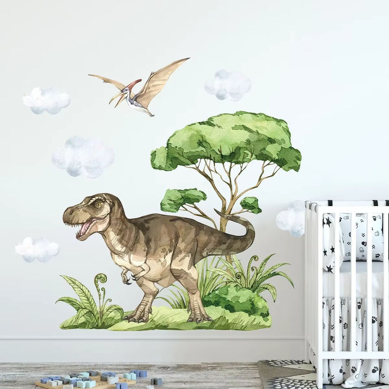 BRUP Aquarell Dinosaurier Wandaufkleber für Kinderzimmer in Mehrfarbig - Bild 2