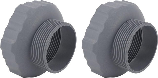 2er-Set Intex Poolschlauchadapter für Aufstellpools und Skimmer, Farbe: Grau - Bild 1