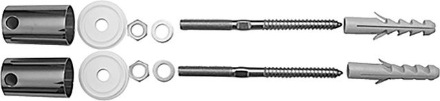 Duravit Befestigung in Chrom, Farbe Silber, B/T/H: 14,0 x 8,0 x 1,0 cm - Bild 1